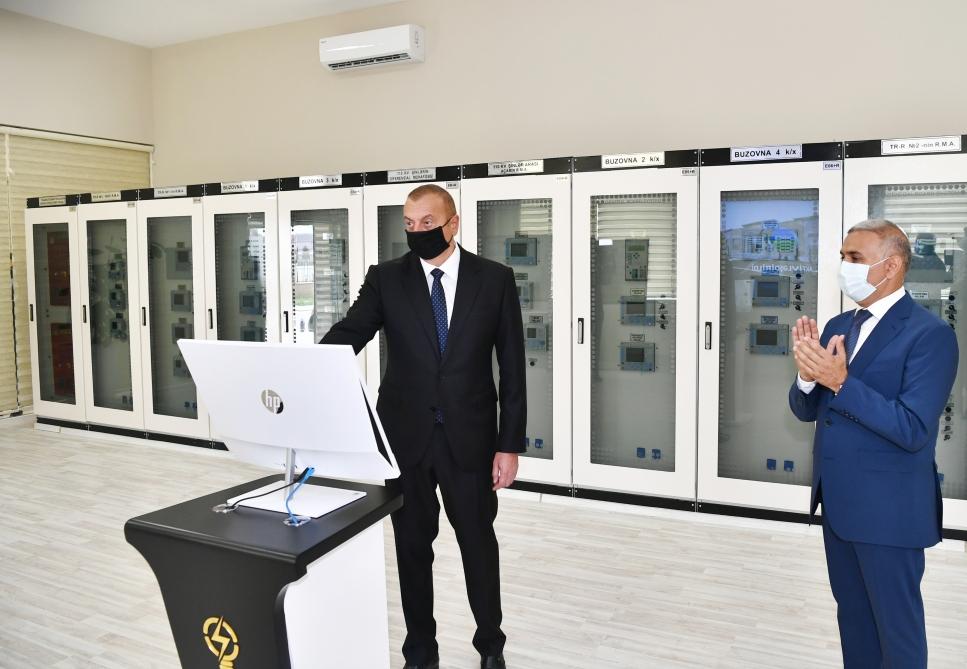 President Aliyev inaugurates newly-built substation [UPDATE]