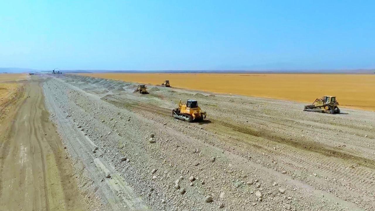 Construction of Horadiz-Jabrayil-Zangilan-Aghband highway continues in Azerbaijan [PHOTO]