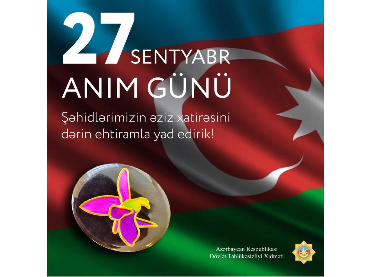 Azerbaijan's State Security Service shares video dedicated to Remembrance Day [VIDEO]