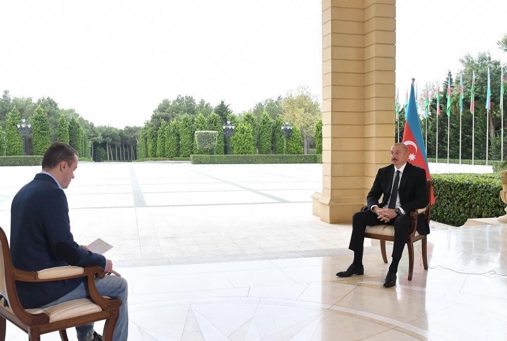 Chronicles of Victory: President Ilham Aliyev interviewed by Russian “Perviy Kanal” TV on October 6, 2020 [PHOTO]