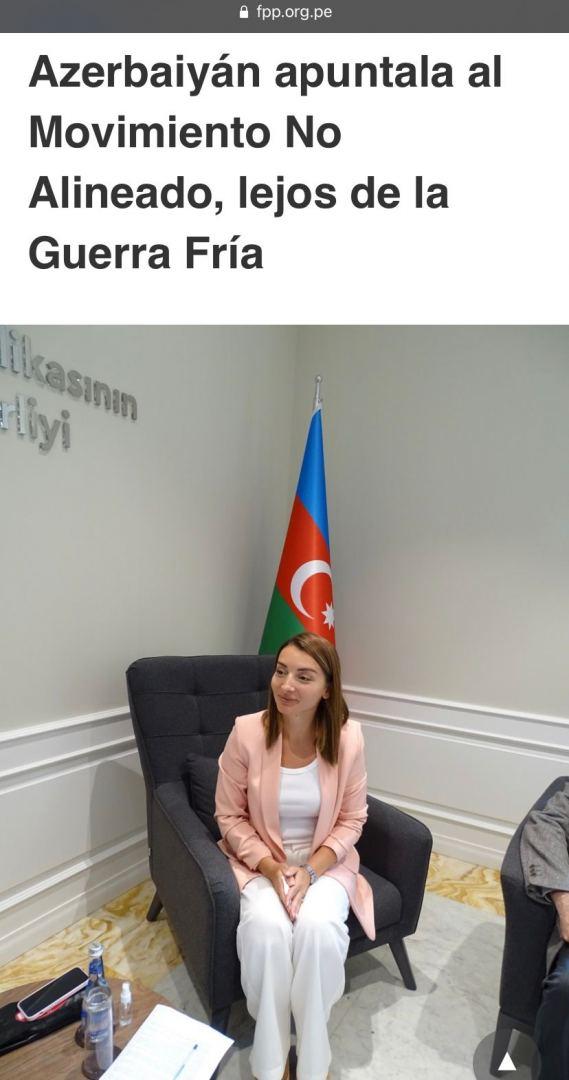 Federation of Peruvian Journalists interviews Azerbaijani MFA's spokesperson [PHOTO] - Gallery Image