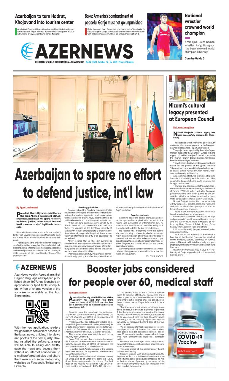 AZERNEWS releases another print issue