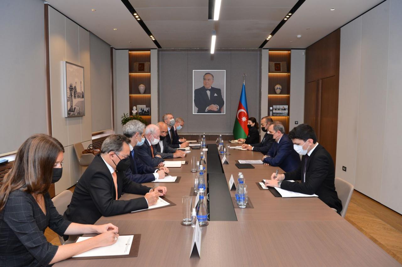 Azerbaijani FM discusses mine threat in liberated territories with French CNEMA delegates [PHOTO]