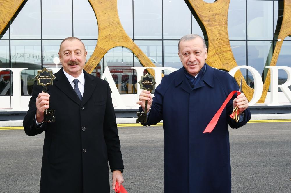 Azerbaijani, Turkish leaders inaugurate Fuzuli International Airport [UPDATE]