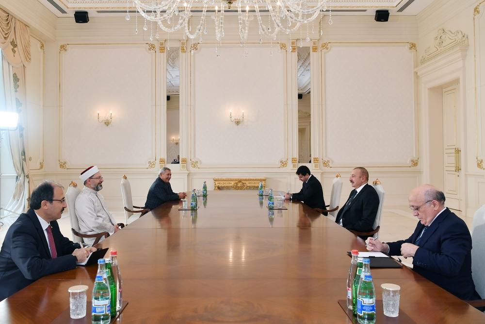 President Aliyev receives Turkey's religious leader