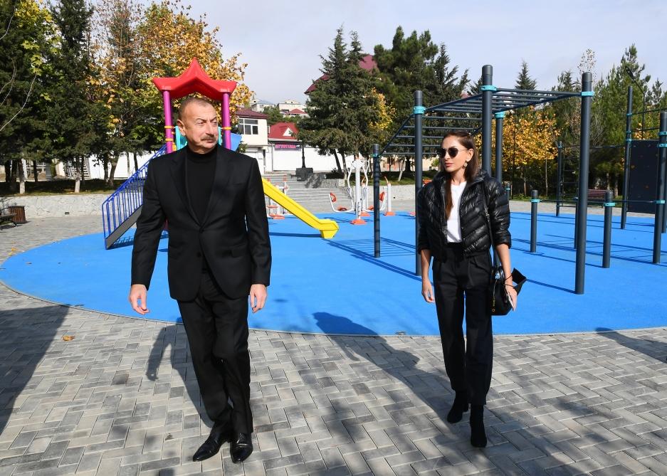 President, First VP view renovated park in Shamakhi [PHOTO] - Gallery Image