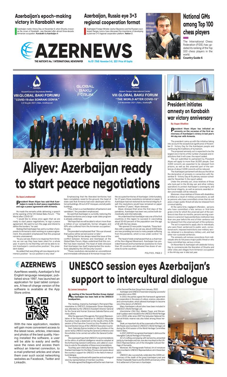 AZERNEWS releases another print issue