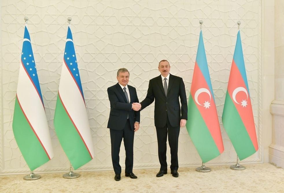 Uzbek President Shavkat Mirziyoyev congratulates Azerbaijani President Ilham Aliyev