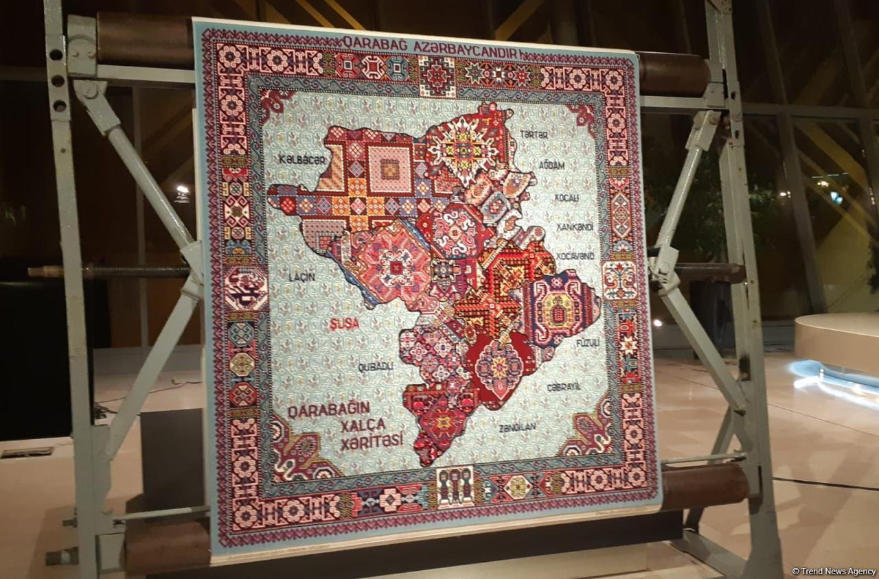 Karabakh carpet map shown in Baku [PHOTO]
