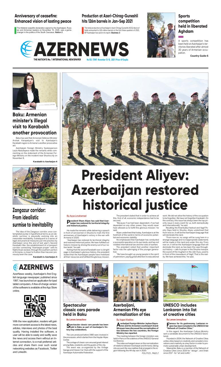 AZERNEWS releases another print issue