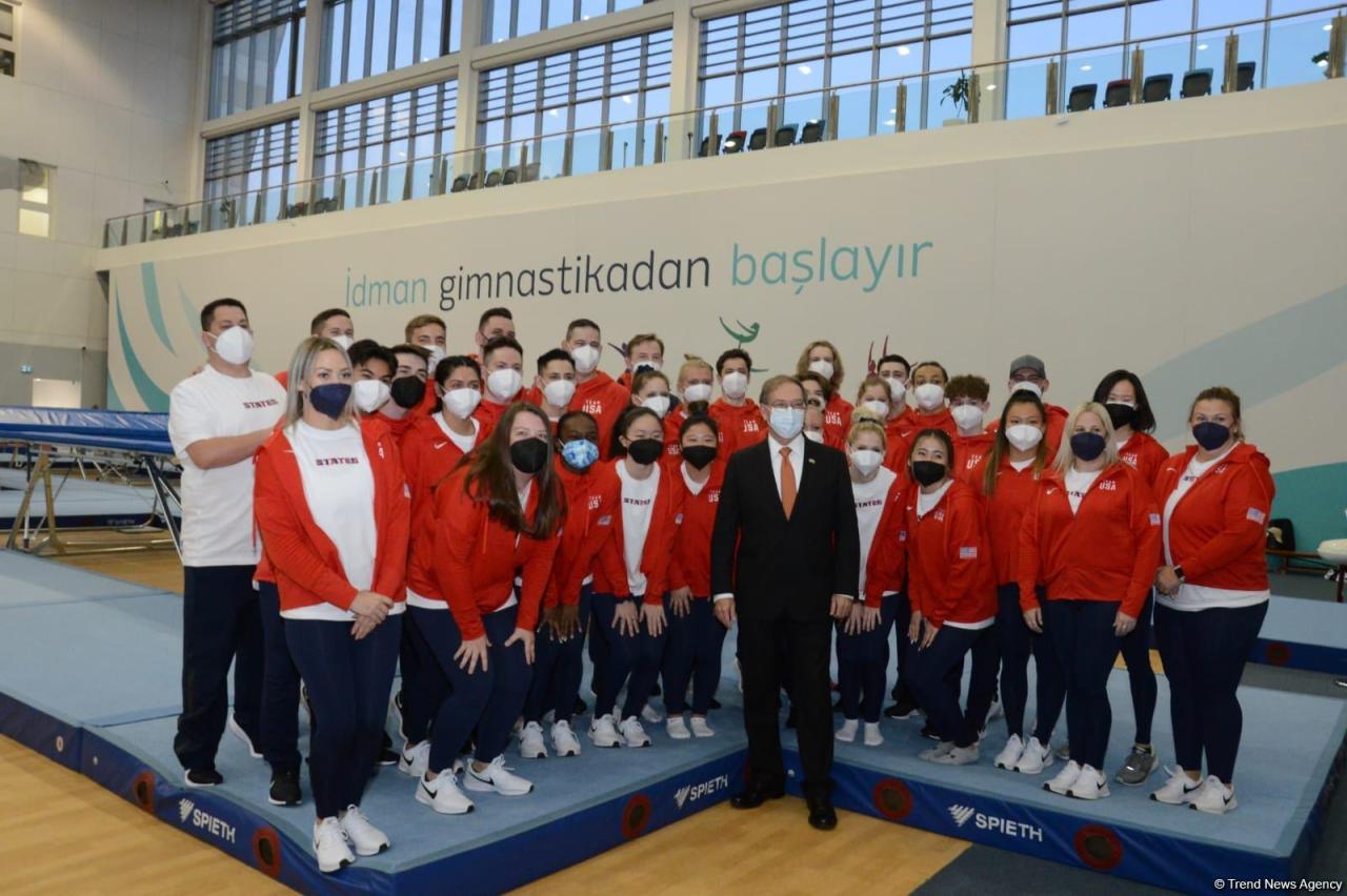 US ambassador to Azerbaijan visits National Gymnastics Arena in Baku (PHOTO)