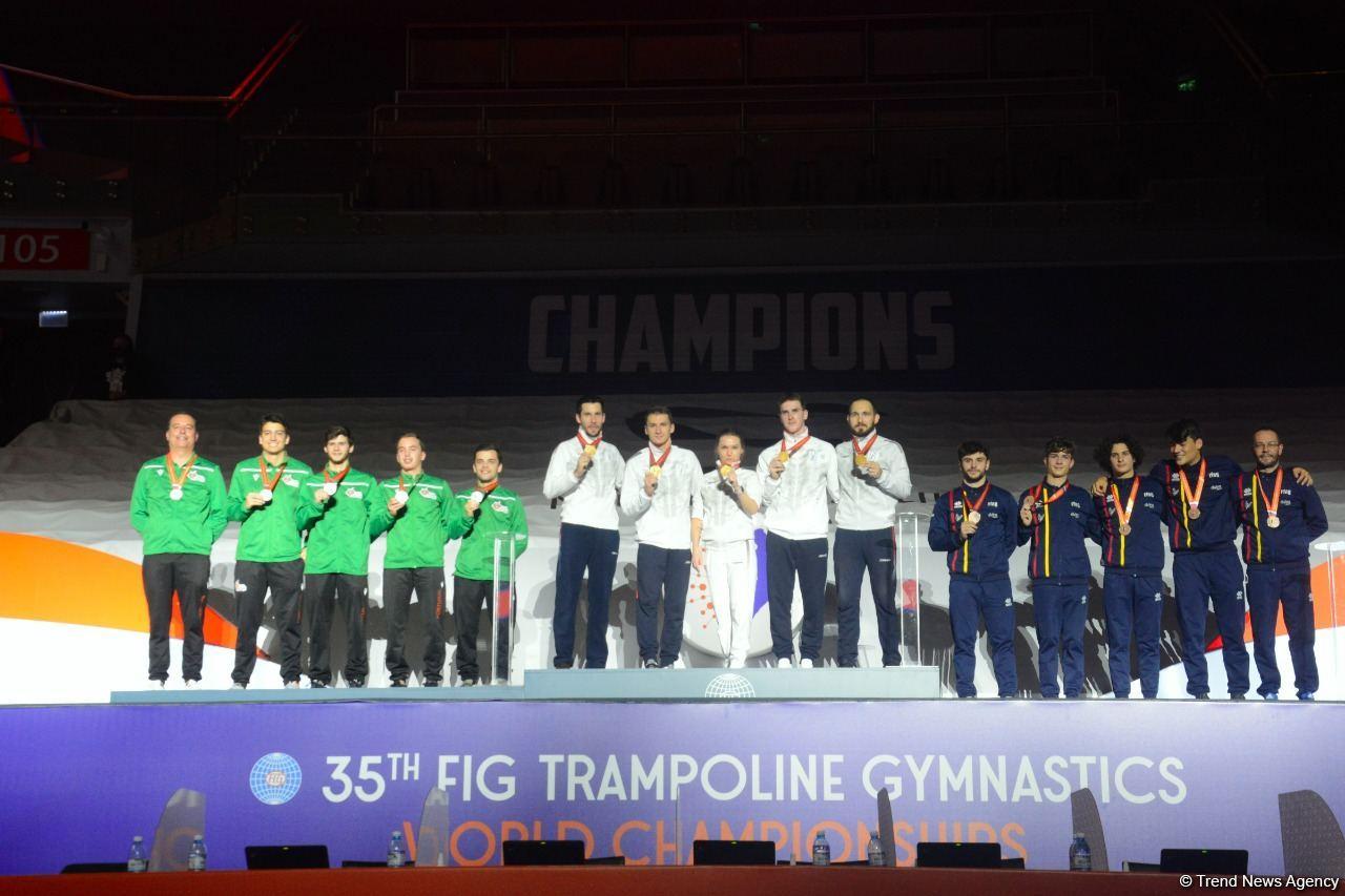 Baku holds award ceremony of winners in tumbling, double mini-trampoline at 35th FIG World Championships [PHOTO]