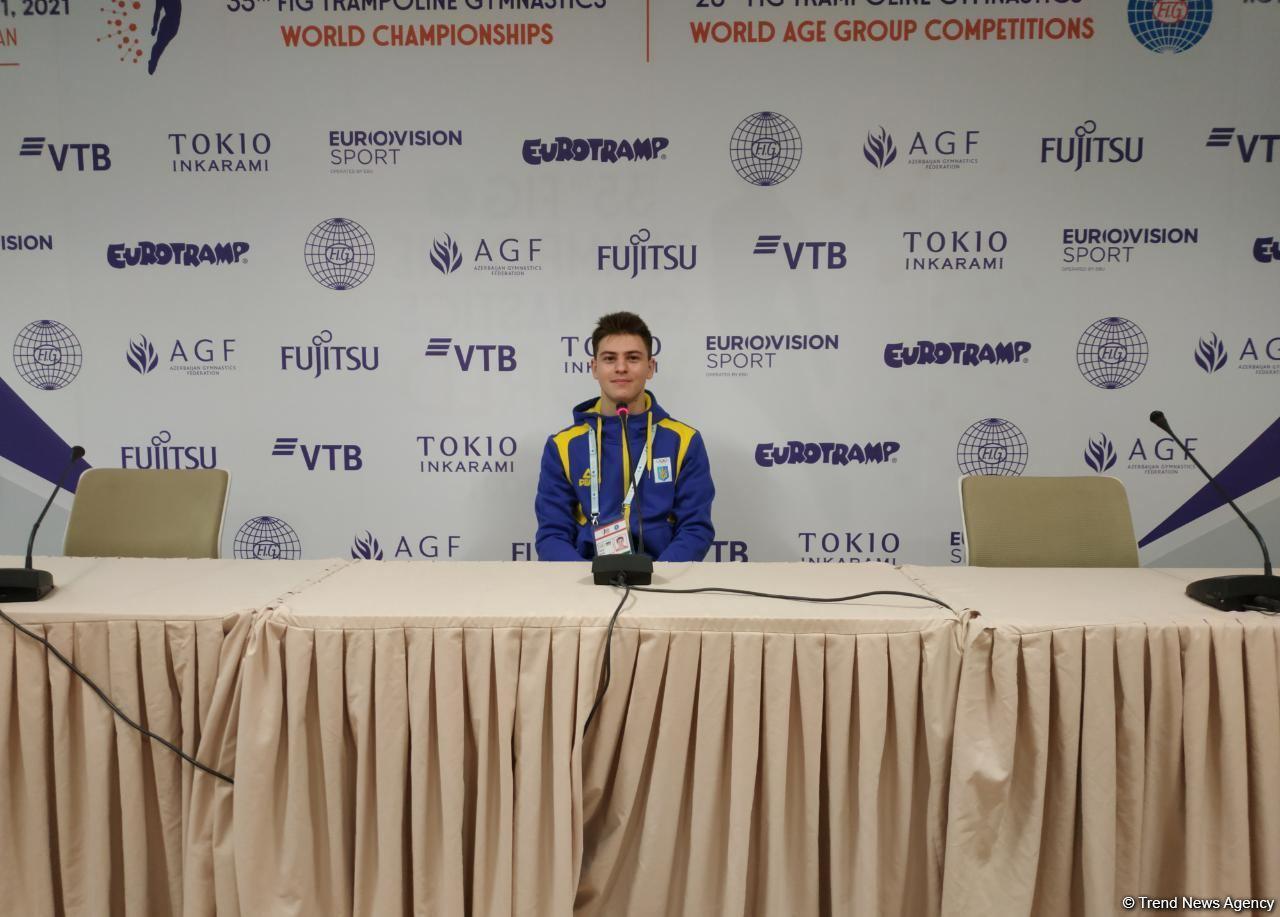 Ukrainian gymnast hails organization level of 35th FIG Trampoline Gymnastics World Championships in Baku