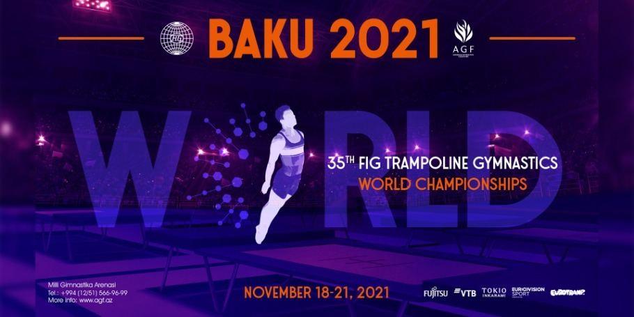 Russian gymnast takes first place in double mini-trampoline at 35th FIG World Trampoline Championships in Baku