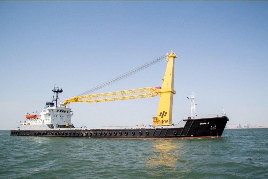 Bibi-Heybat Shipyard wraps up repair of 'Shirvan 2' crane vessel [PHOTO]