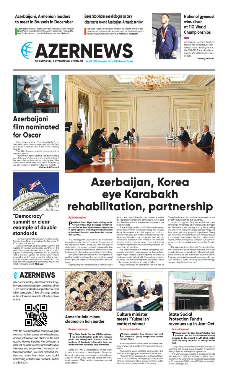 AZERNEWS releases another print issue