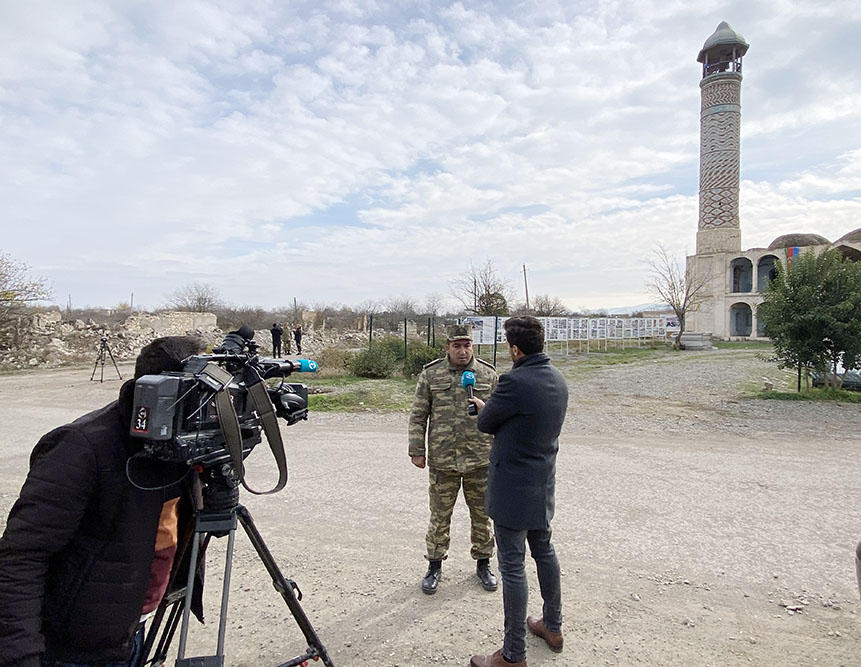 Defence Ministry arranges media tour to liberated Aghdam [PHOTO]