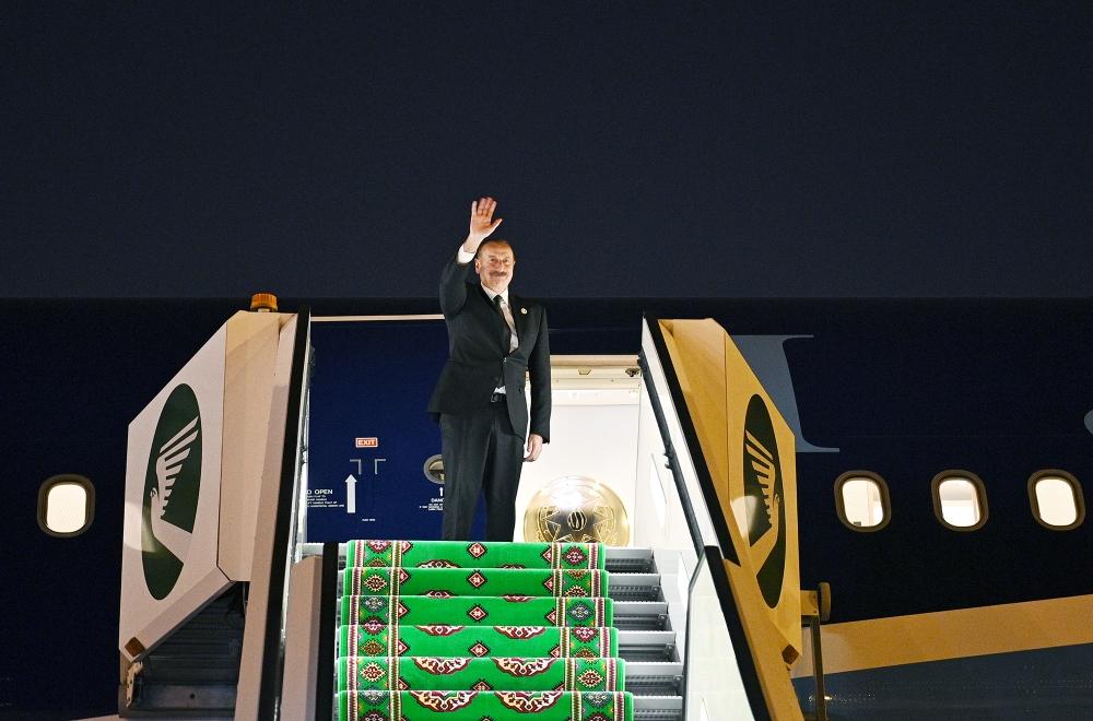 President ends his visit to Turkmenistan