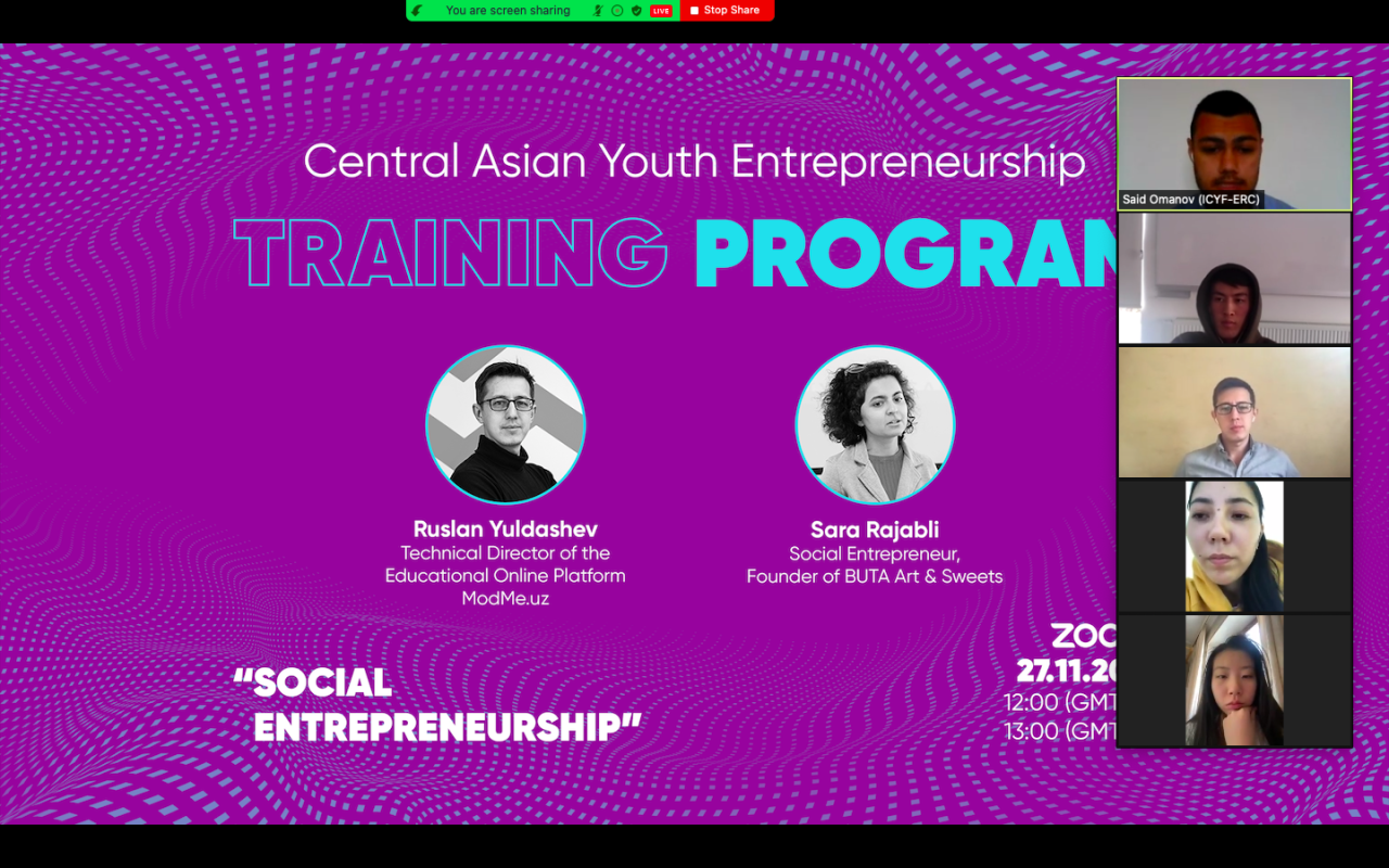 Webinar conference held for youth from Central Asia [PHOTO]