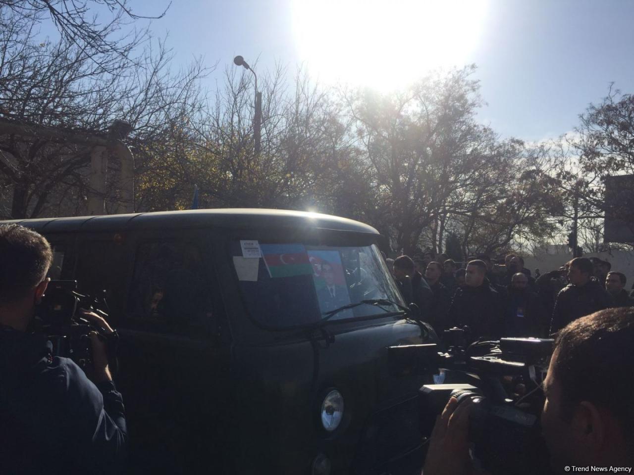 Bodies of Azerbaijani servicemen from military helicopter crash, taken to farewell ceremony [PHOTO]