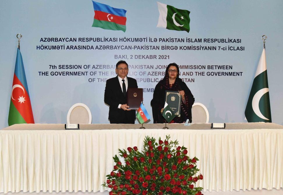 Azerbaijan, Pakistan sign protocol of seventh meeting of joint intergovernmental commission [PHOTO] - Gallery Image