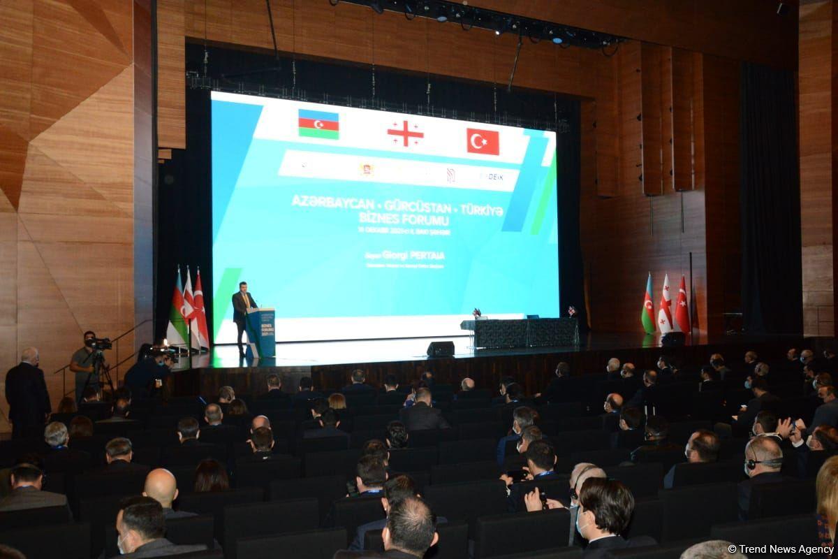 Azerbaijan-Turkey-Georgia business forum kicks off in Baku [PHOTO]