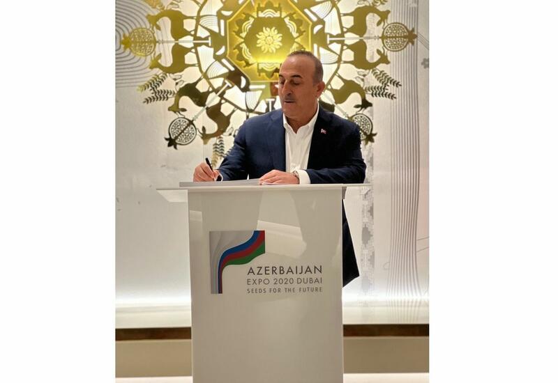 Turkish FM visits Azerbaijan pavilion at Dubai Expo 2020 [PHOTO]