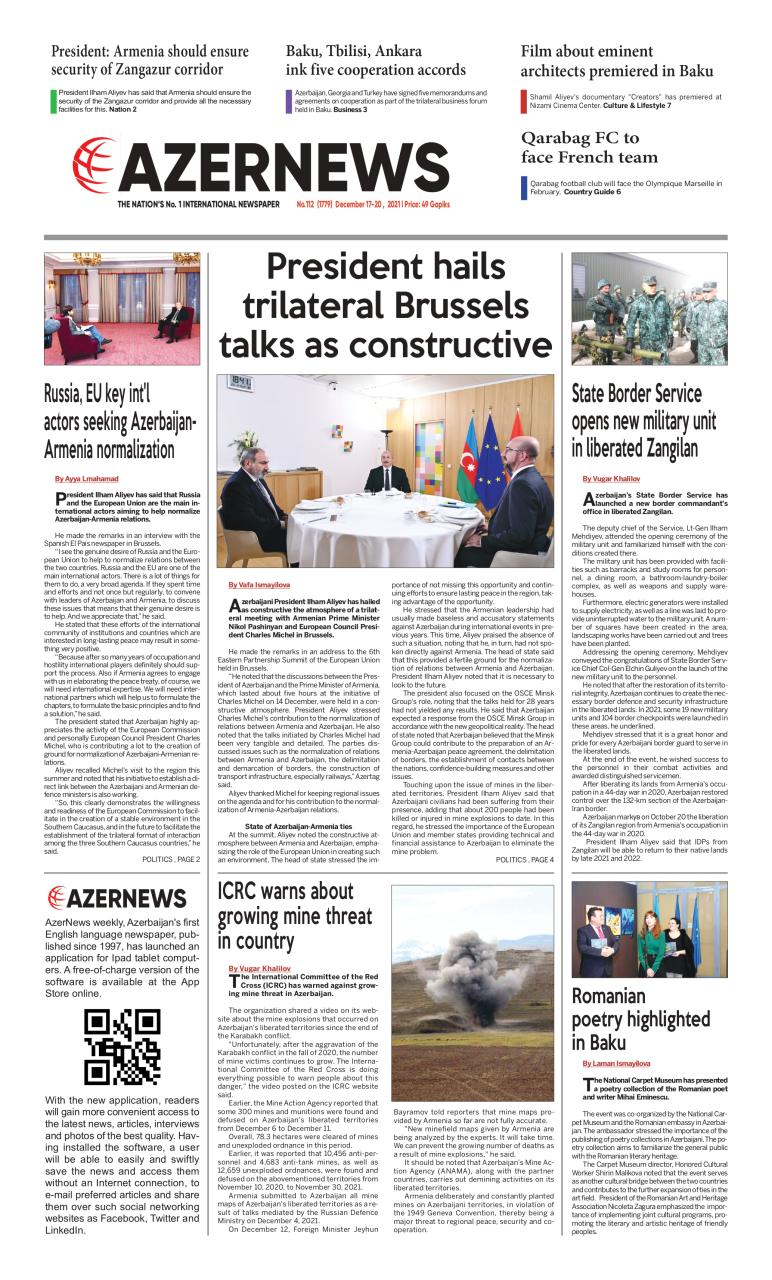 AZERNEWS releases another print issue