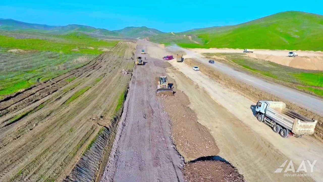 Fuzuli-Hadrut highway construction underway in Karabakh [PHOTO/VIDEO]