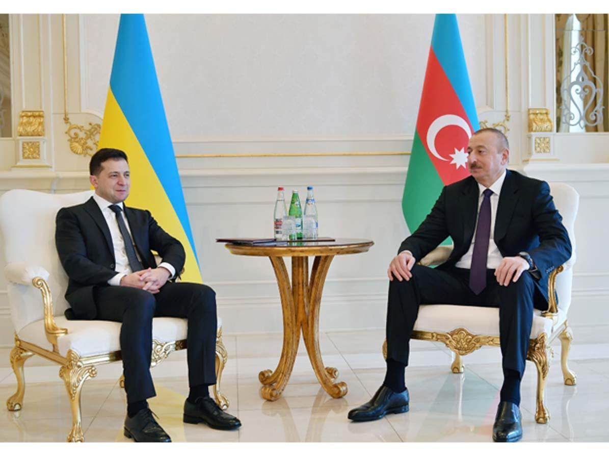 Lunch hosted by Ukrainian President Volodymyr Zelenskyy in honor of President Ilham Aliyev