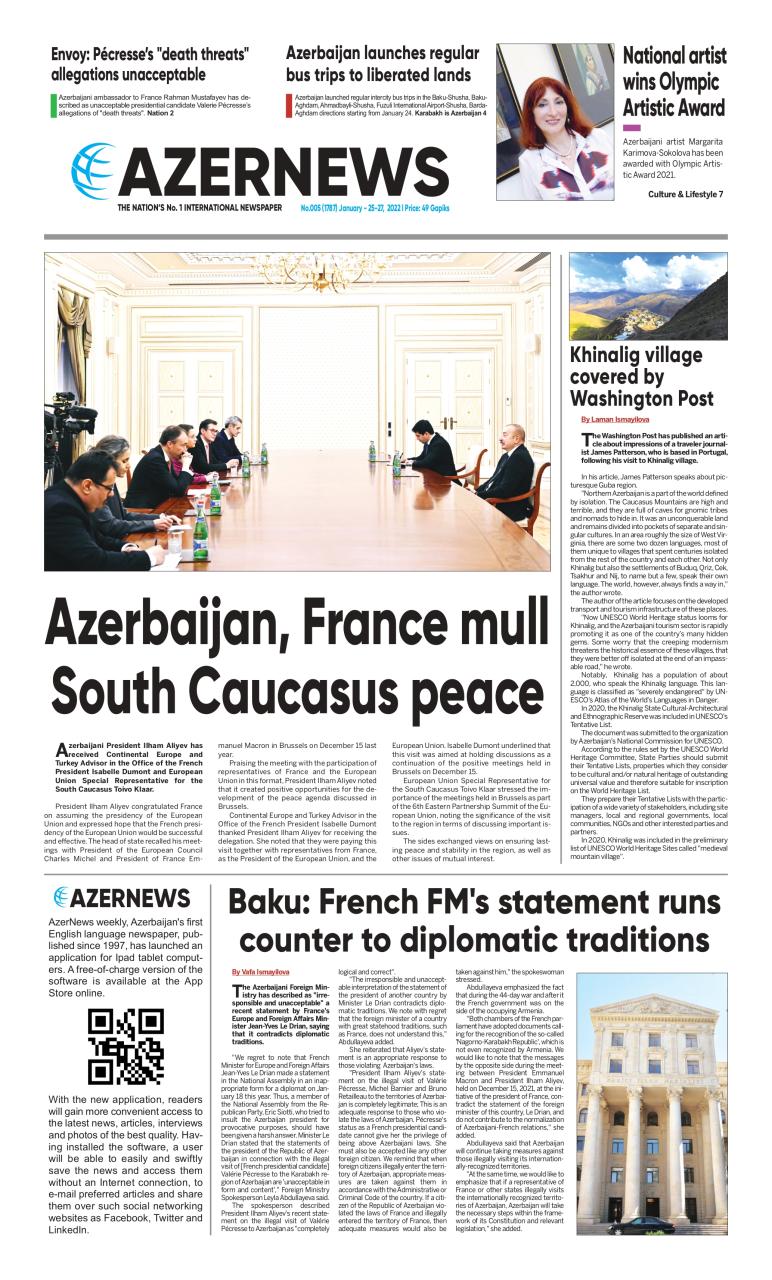 AZERNEWS releases another print issue