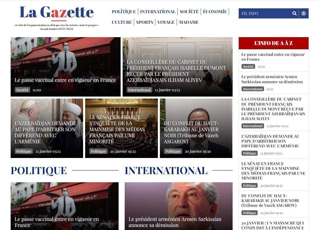 French Lagazetteaz.fr online newspaper renews interface - Gallery Image