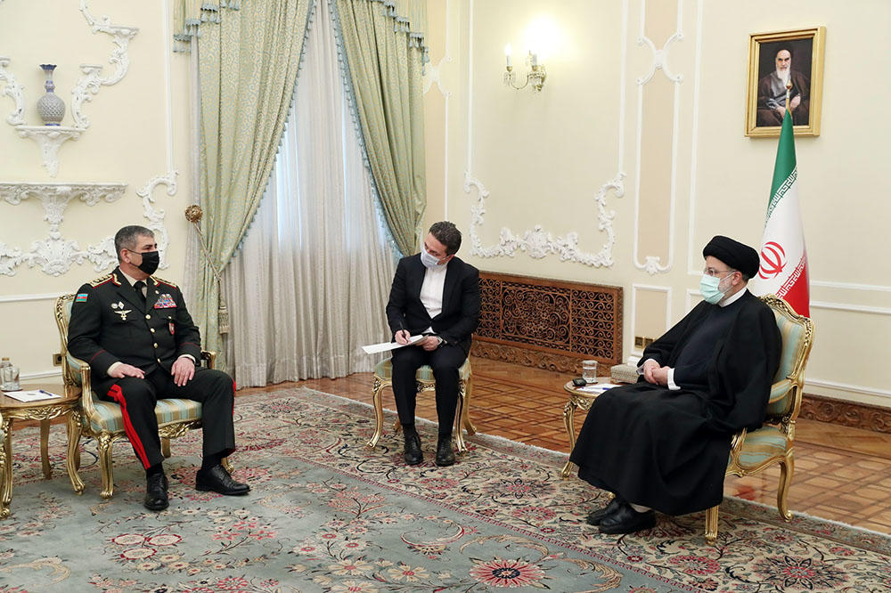 Azerbaijani defence chief received by Iranian president [PHOTO]