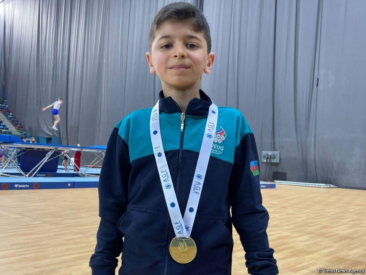 Happy to take first place at Azerbaijan Championship in Tumbling - young Azerbaijani athlete