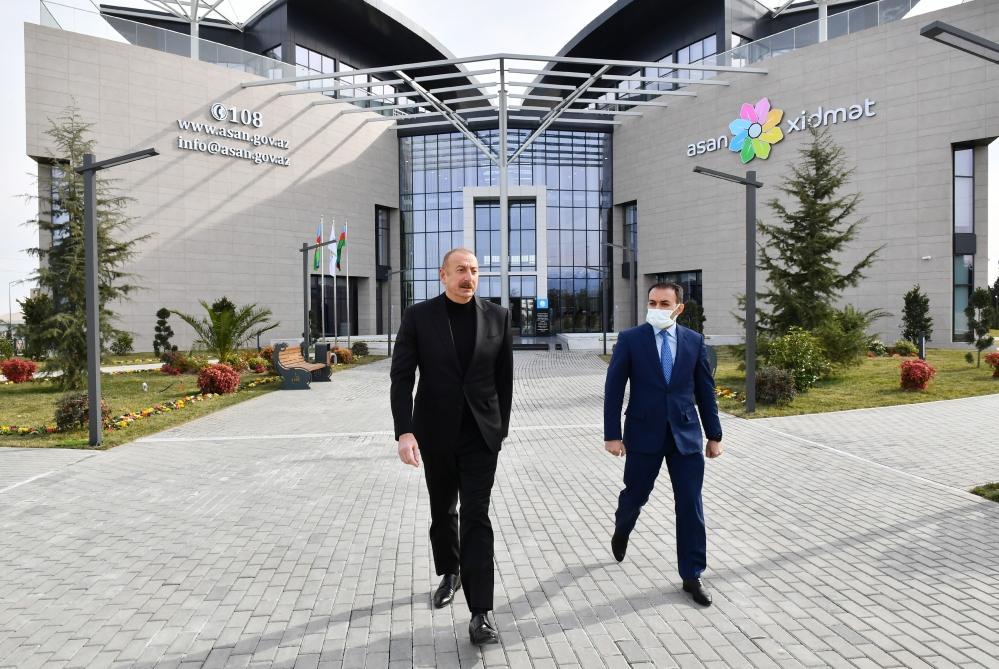 Ilham Aliyev inaugurates ASAN Center in Ganja [PHOTO] - Gallery Image