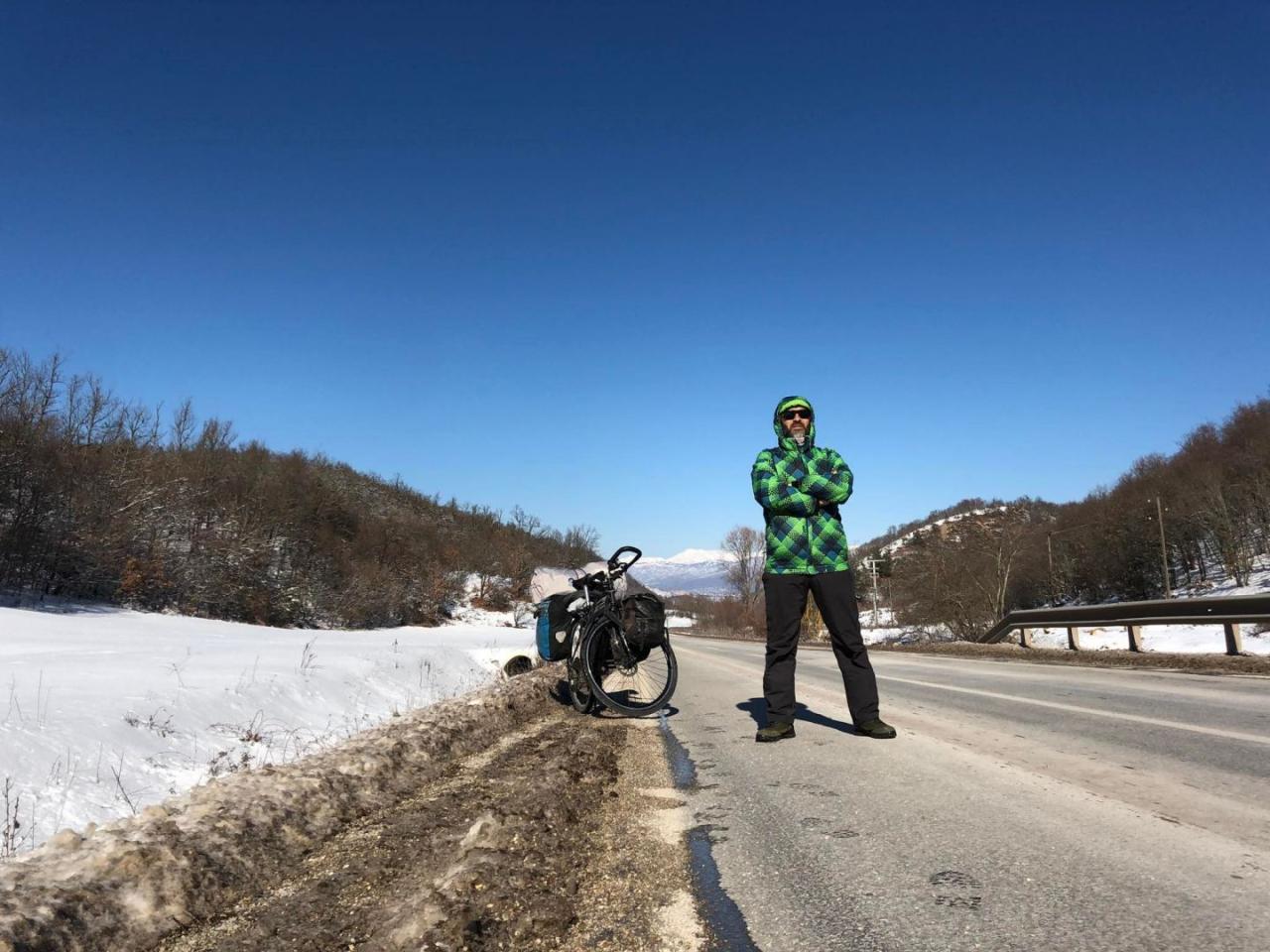 National cyclist reaches Albania [PHOTO]