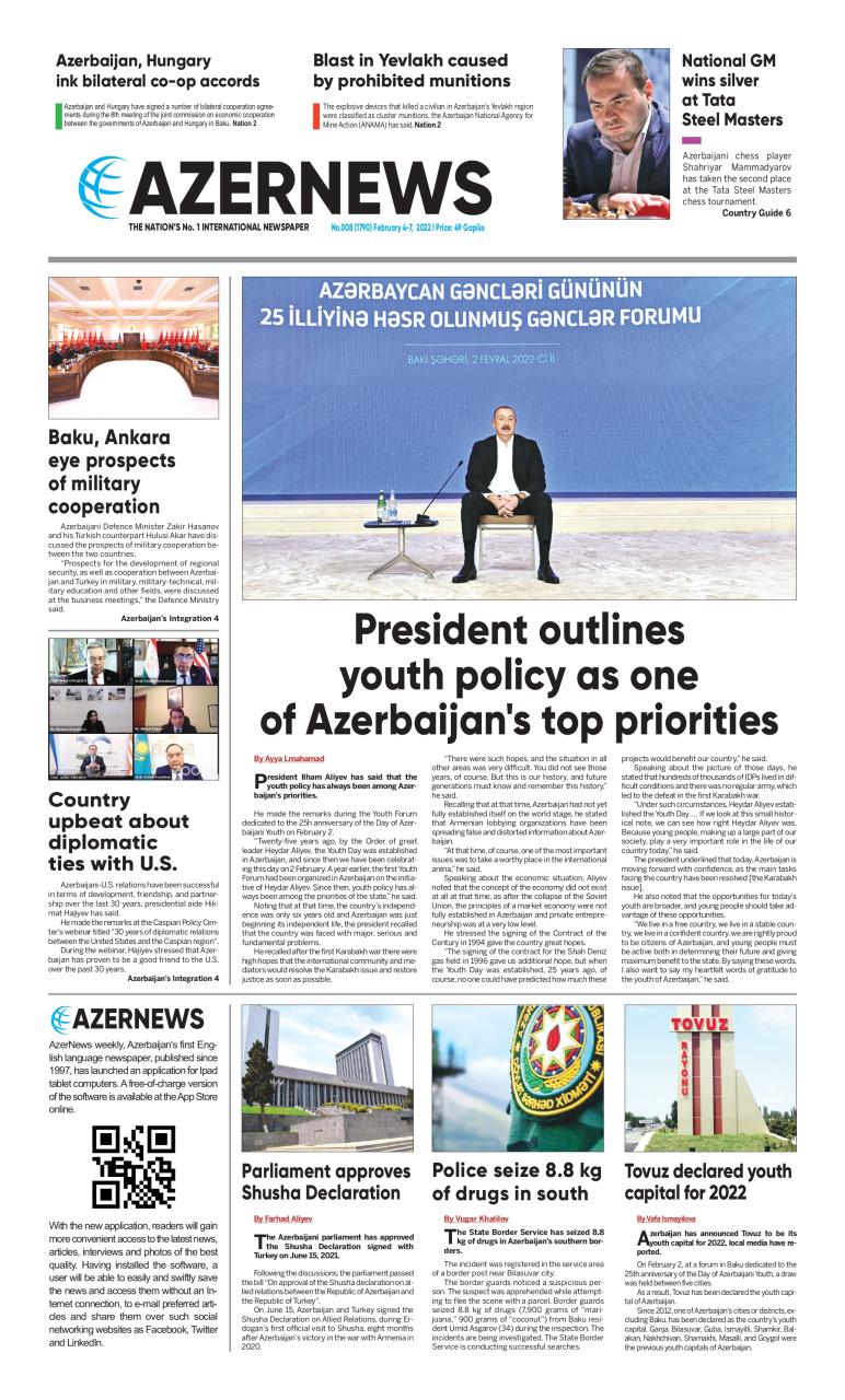 AZERNEWS releases another print issue