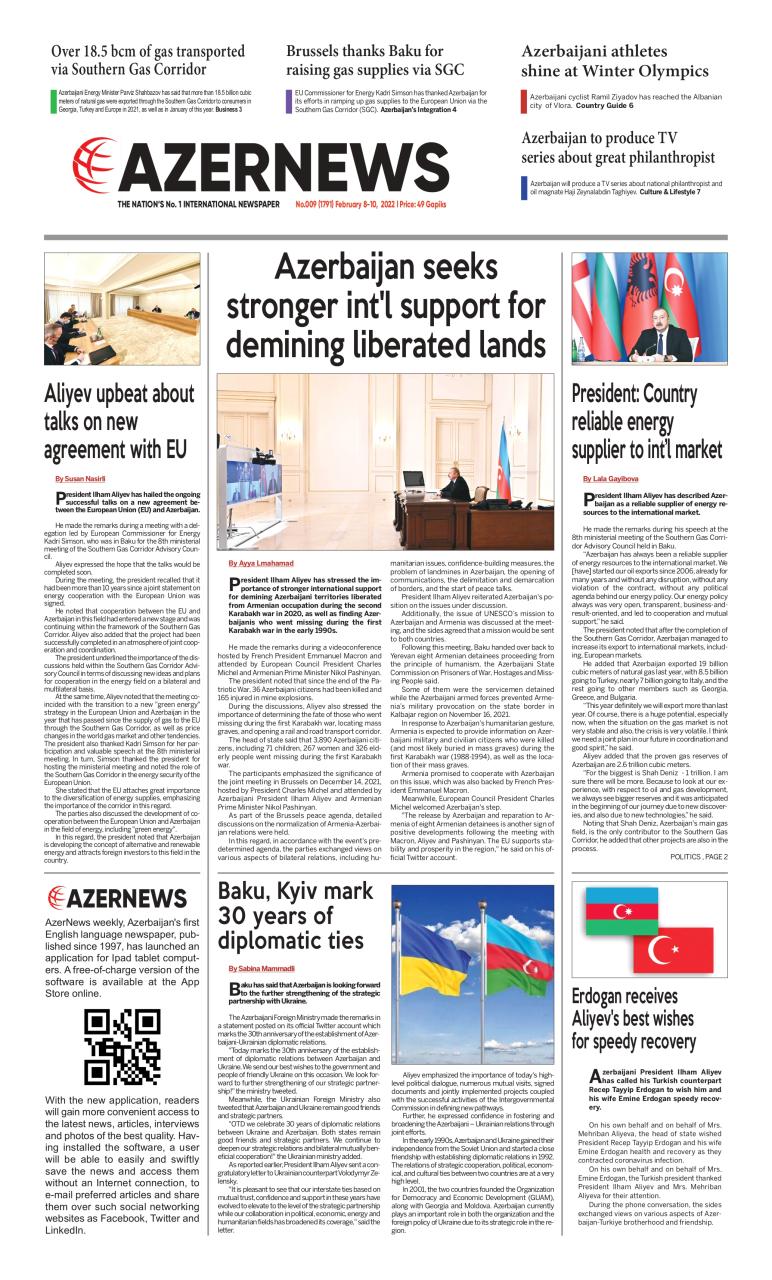 AZERNEWS releases another print issue