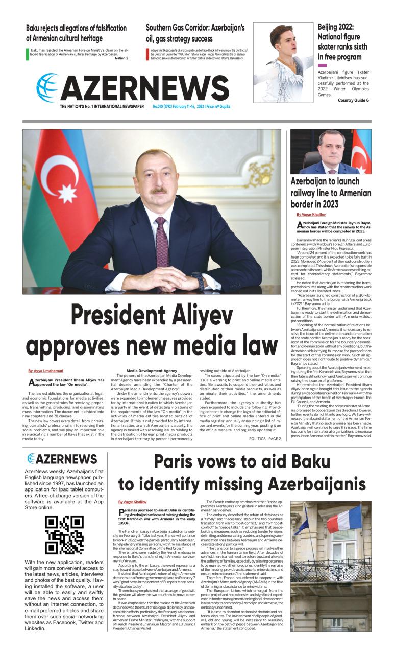 AZERNEWS releases another print issue
