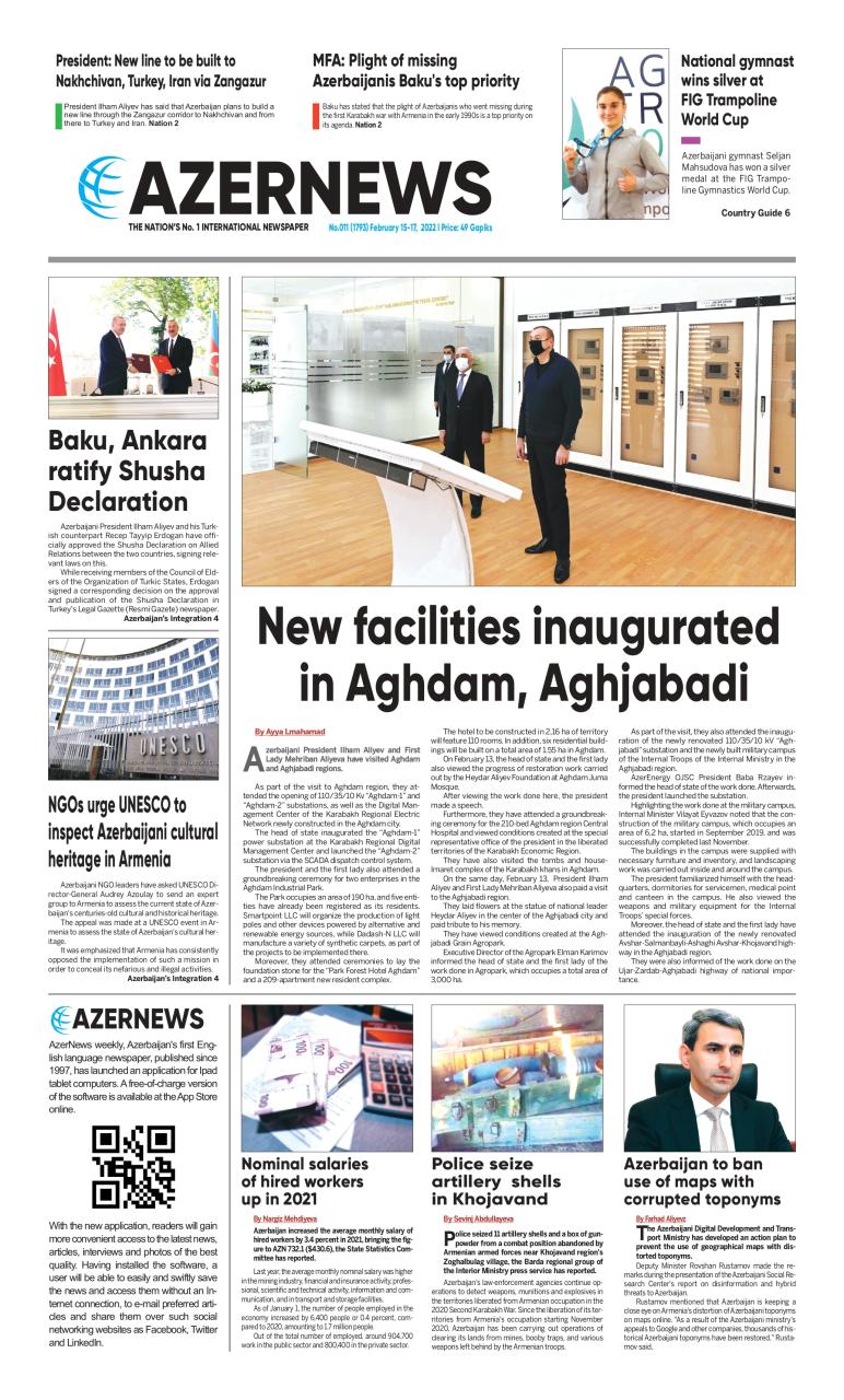 AZERNEWS releases another print issue
