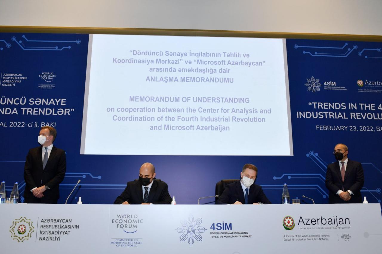 Azerbaijan’s Center for Analysis and Coordination of Fourth Industrial Revolution signs several agreements [PHOTO]