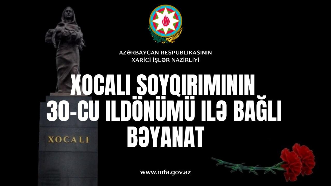 MFA: Khojaly genocide result of Armenia's state-sanctioned ethnic hate against Azerbaijanis