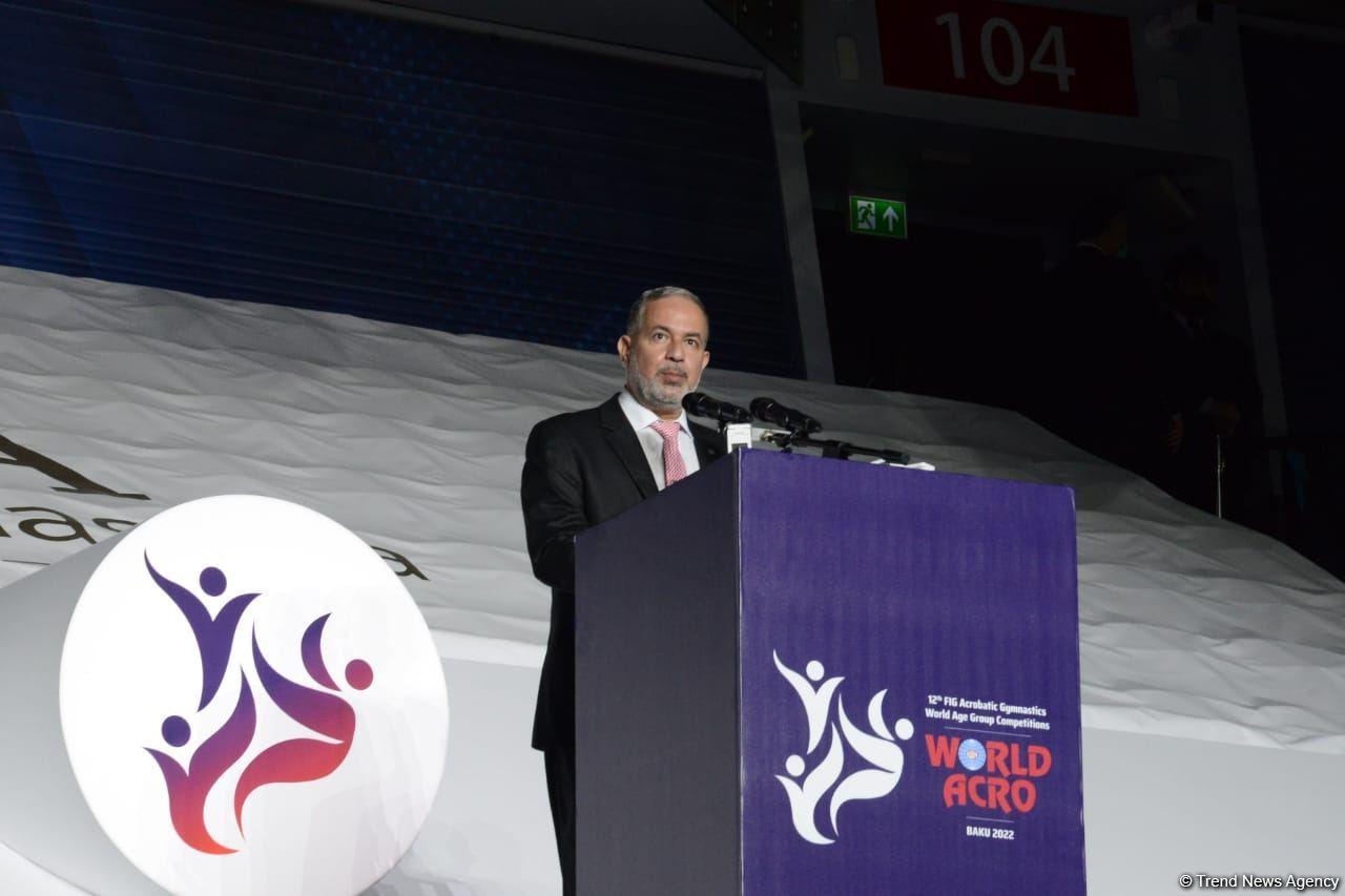 FIG EC Member thanks Azerbaijani gov't for hosting 12th World Age Group Competitions in Acrobatic Gymnastics