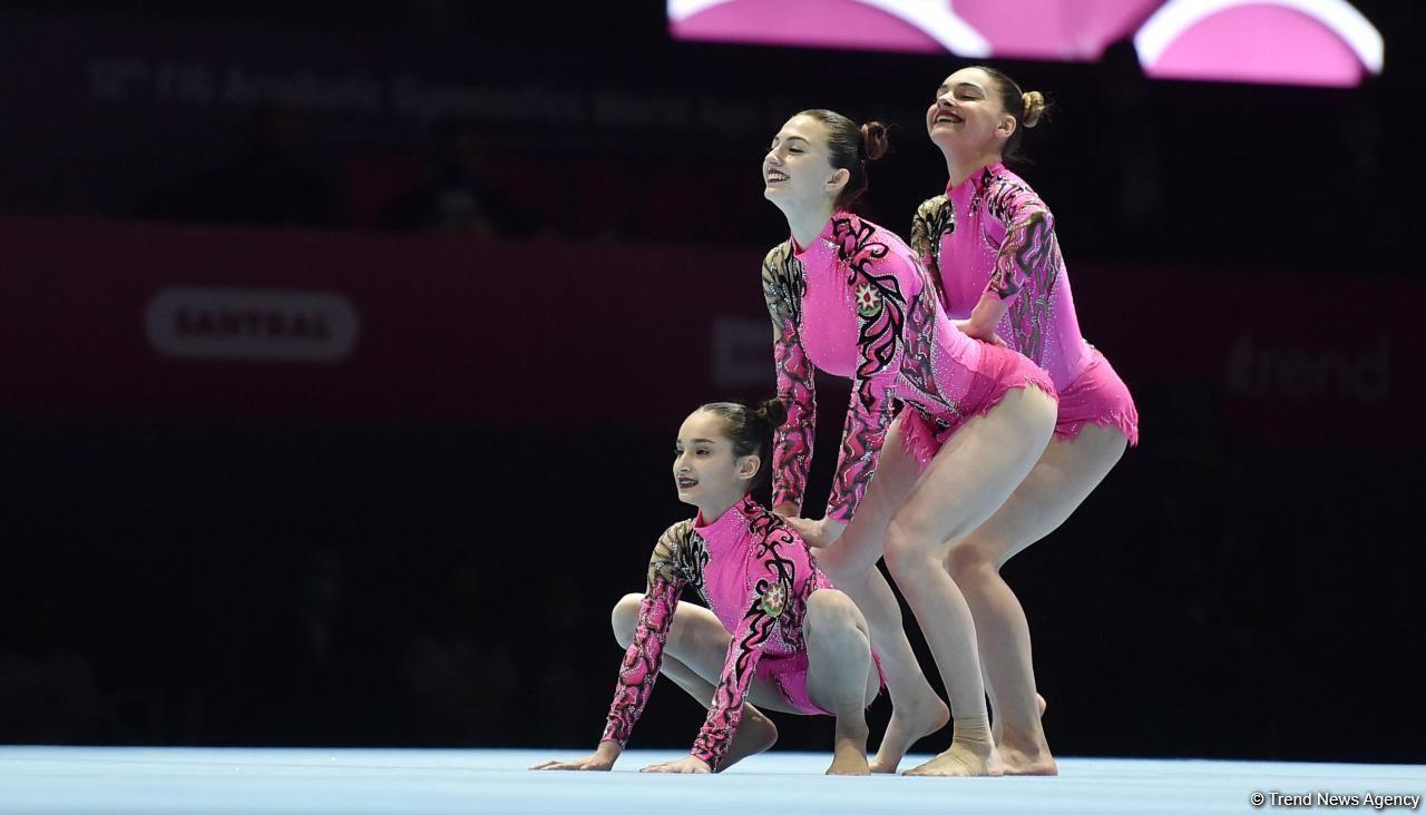 Azerbaijani women's group ranks first at 12th FIG Acrobatic Gymnastics World Age Group Competitions in Baku [PHOTO]