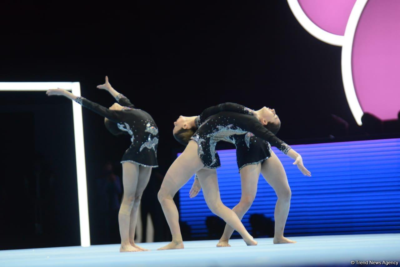 Azerbaijani women's group holds second intermediate place at 12th FIG Acrobatic Gymnastics World Age Group Competitions [PHOTO]