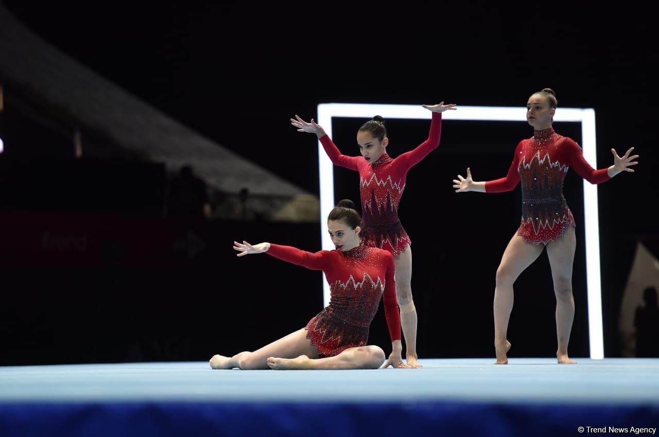 Azerbaijani women's group reaches finals of 12th FIG Acrobatic Gymnastics World Age Group Competitions