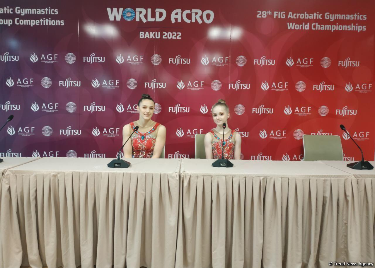 UK’s gymnasts talk about friendly atmosphere at 12th FIG Acrobatic Gymnastics World Age Group Competitions in Baku
