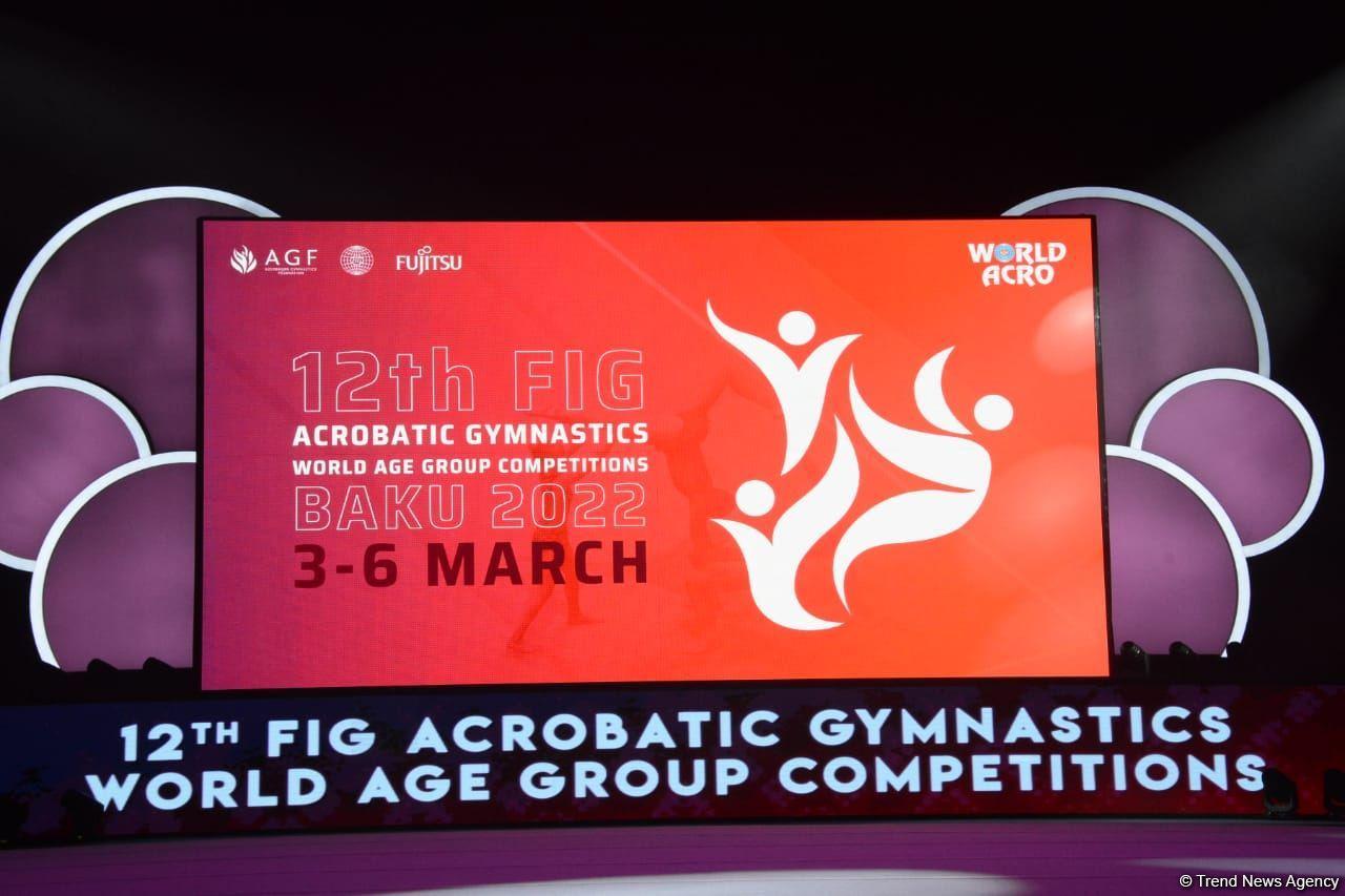 Baku names finalists among women's pairs at 12th FIG Acrobatic Gymnastics World Age Group Competitions