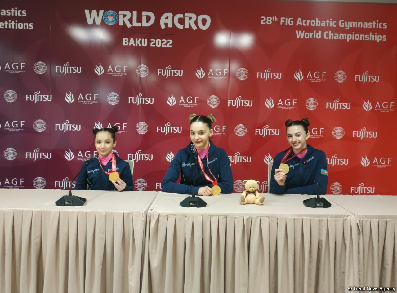Gold medal is best gift for coach - Azerbaijani gymnasts [PHOTO]