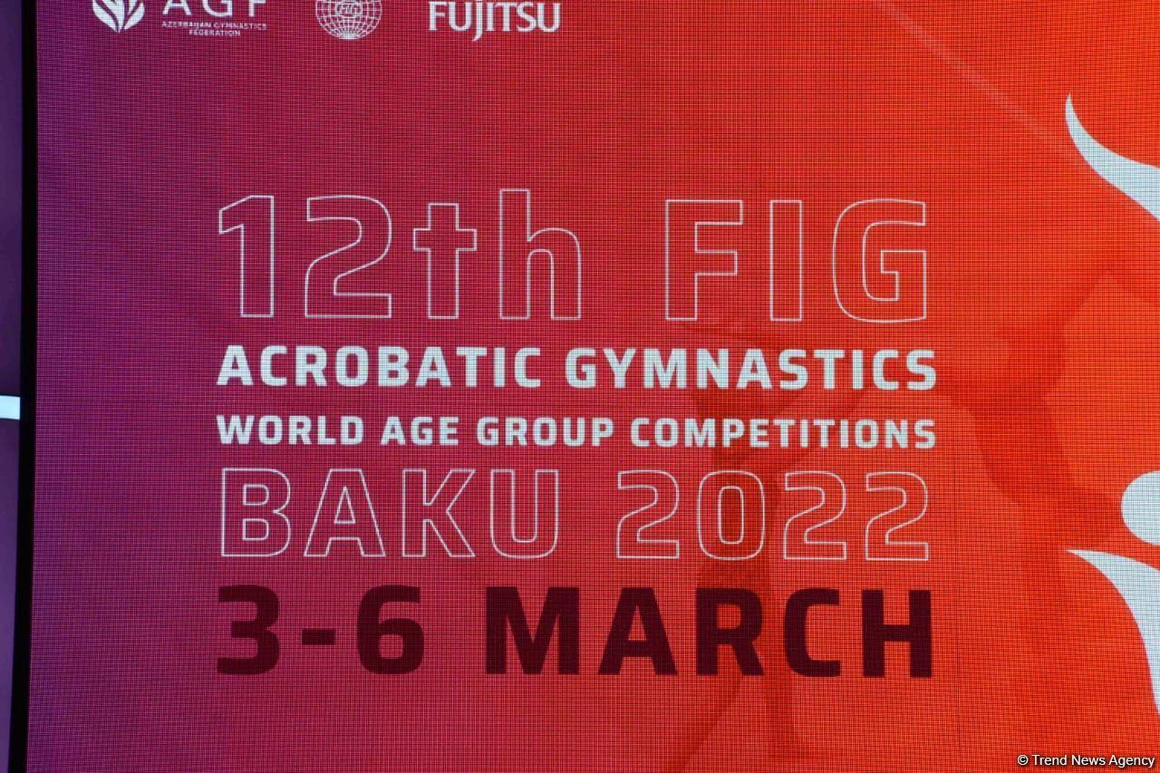 Baku unveils winners among mixed pairs of 12th FIG Acrobatic Gymnastics World Age Group Competitions